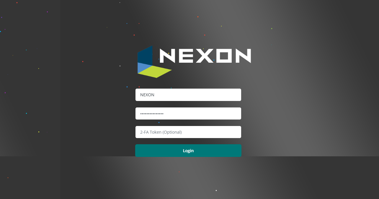 NEXON OTT reseller panel login screen